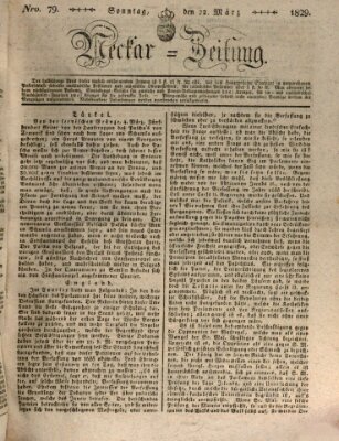 Neckar-Zeitung Sonntag 22. März 1829