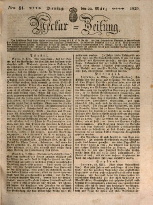 Neckar-Zeitung Dienstag 24. März 1829