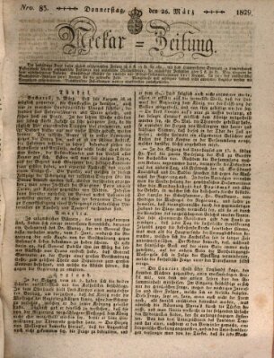 Neckar-Zeitung Donnerstag 26. März 1829