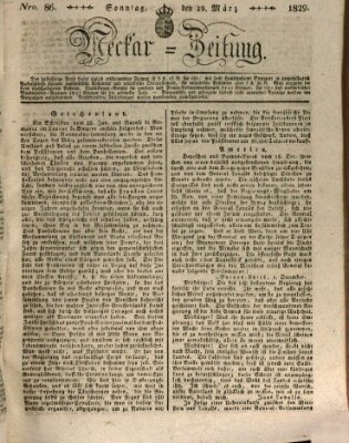 Neckar-Zeitung Sonntag 29. März 1829