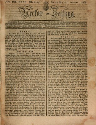 Neckar-Zeitung Montag 13. April 1829