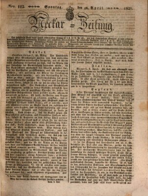 Neckar-Zeitung Sonntag 26. April 1829