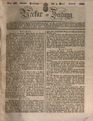 Neckar-Zeitung Freitag 1. Mai 1829