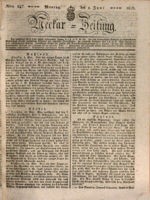 Neckar-Zeitung Montag 1. Juni 1829