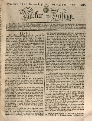 Neckar-Zeitung Donnerstag 4. Juni 1829