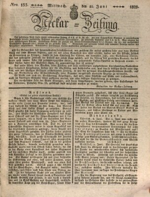 Neckar-Zeitung Mittwoch 10. Juni 1829