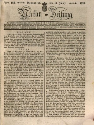 Neckar-Zeitung Samstag 13. Juni 1829