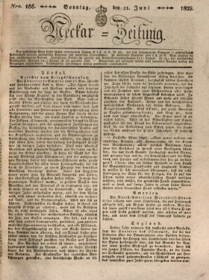 Neckar-Zeitung Sonntag 21. Juni 1829