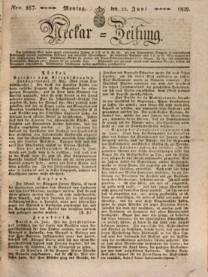 Neckar-Zeitung Montag 22. Juni 1829