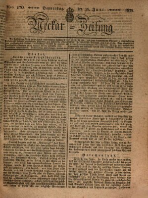 Neckar-Zeitung Donnerstag 25. Juni 1829
