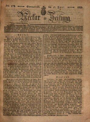 Neckar-Zeitung Samstag 27. Juni 1829