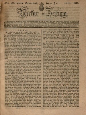 Neckar-Zeitung Samstag 4. Juli 1829