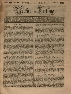 Neckar-Zeitung Montag 6. Juli 1829