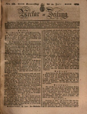 Neckar-Zeitung Donnerstag 16. Juli 1829