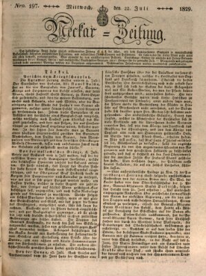 Neckar-Zeitung Mittwoch 22. Juli 1829