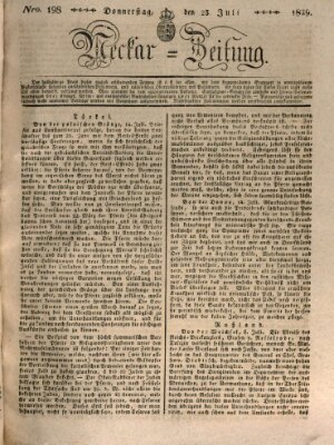 Neckar-Zeitung Donnerstag 23. Juli 1829