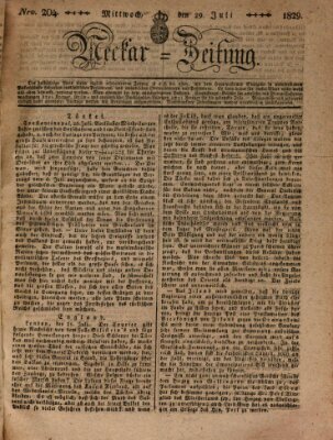 Neckar-Zeitung Mittwoch 29. Juli 1829