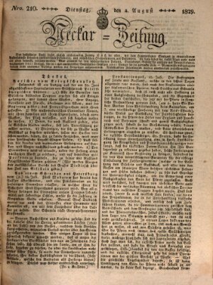 Neckar-Zeitung Dienstag 4. August 1829