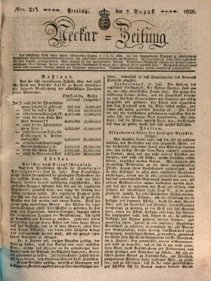 Neckar-Zeitung Freitag 7. August 1829