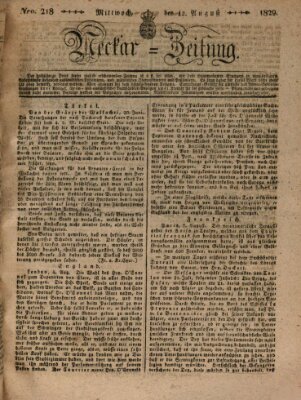 Neckar-Zeitung Mittwoch 12. August 1829