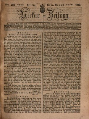 Neckar-Zeitung Freitag 14. August 1829