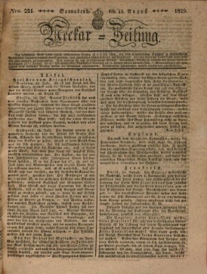 Neckar-Zeitung Samstag 15. August 1829