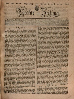 Neckar-Zeitung Sonntag 16. August 1829