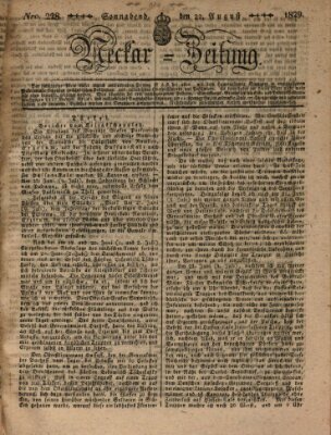 Neckar-Zeitung Samstag 22. August 1829