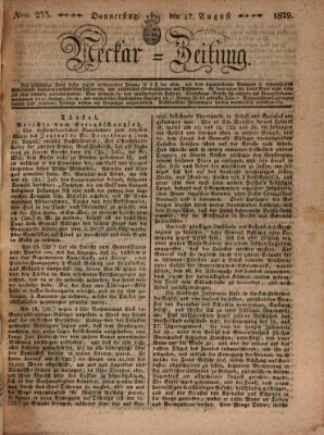 Neckar-Zeitung Donnerstag 27. August 1829