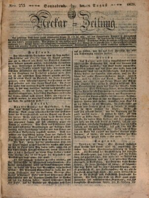 Neckar-Zeitung Samstag 29. August 1829