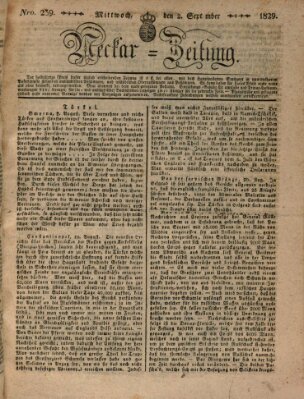 Neckar-Zeitung Mittwoch 2. September 1829