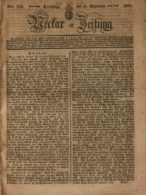 Neckar-Zeitung Dienstag 15. September 1829