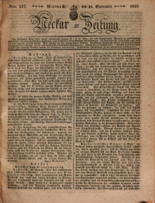 Neckar-Zeitung Mittwoch 16. September 1829