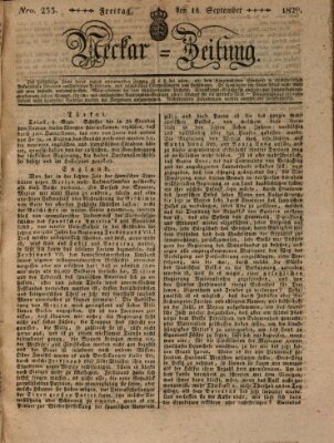 Neckar-Zeitung Freitag 18. September 1829