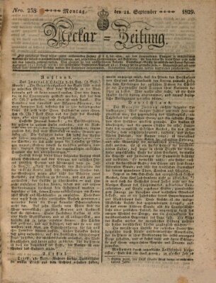 Neckar-Zeitung Montag 21. September 1829