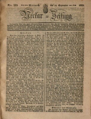 Neckar-Zeitung Mittwoch 23. September 1829