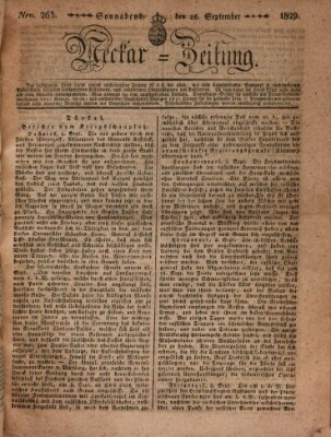 Neckar-Zeitung Samstag 26. September 1829