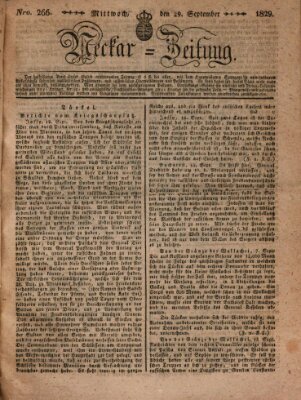 Neckar-Zeitung Dienstag 29. September 1829