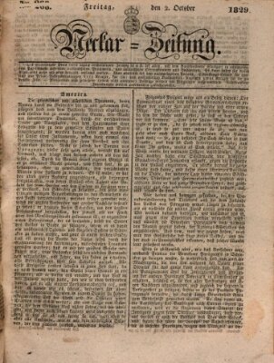 Neckar-Zeitung Freitag 2. Oktober 1829