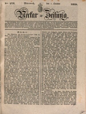 Neckar-Zeitung Mittwoch 7. Oktober 1829