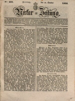 Neckar-Zeitung Freitag 16. Oktober 1829