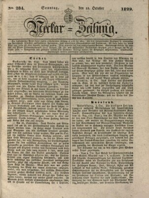 Neckar-Zeitung Sonntag 18. Oktober 1829