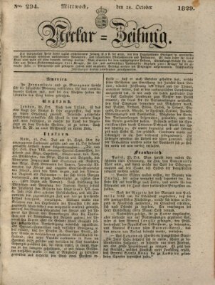 Neckar-Zeitung Mittwoch 28. Oktober 1829