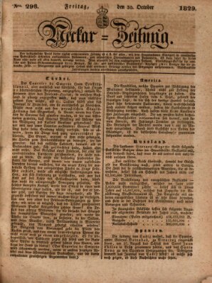 Neckar-Zeitung Freitag 30. Oktober 1829