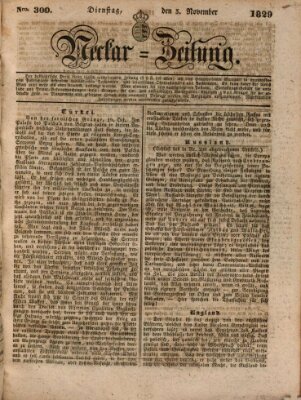 Neckar-Zeitung Dienstag 3. November 1829