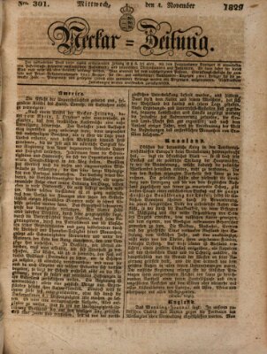 Neckar-Zeitung Mittwoch 4. November 1829