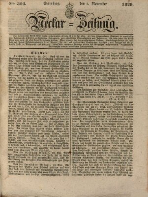 Neckar-Zeitung Samstag 7. November 1829