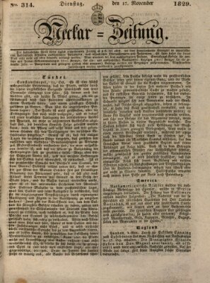 Neckar-Zeitung Dienstag 17. November 1829