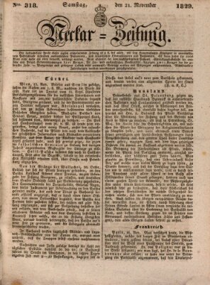 Neckar-Zeitung Samstag 21. November 1829