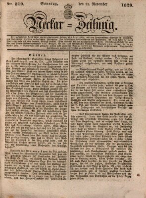 Neckar-Zeitung Sonntag 22. November 1829